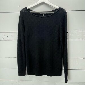 Classiques Entier 100% Cashmere Pullover Long Sleeves Sweater in Black Size M